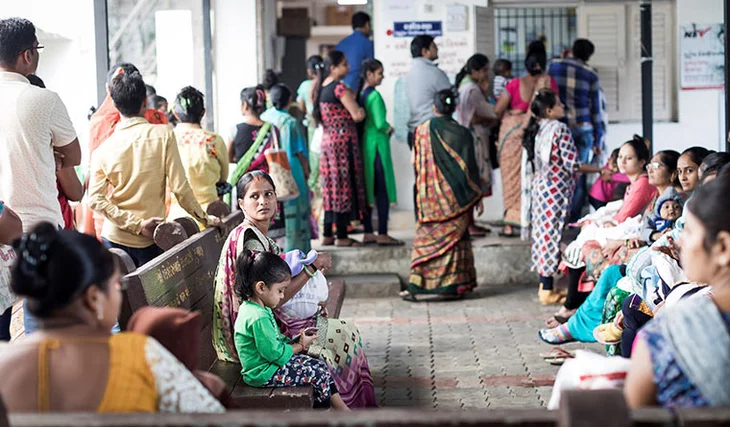 TB clinic waiting area India